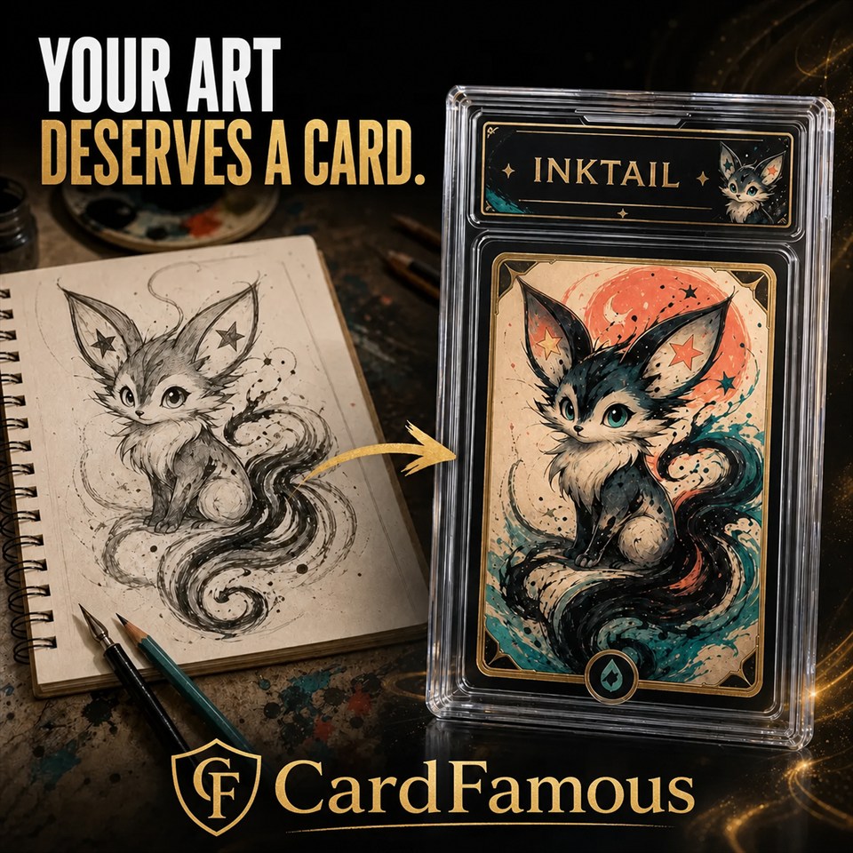 Original art to CardFamous transformation