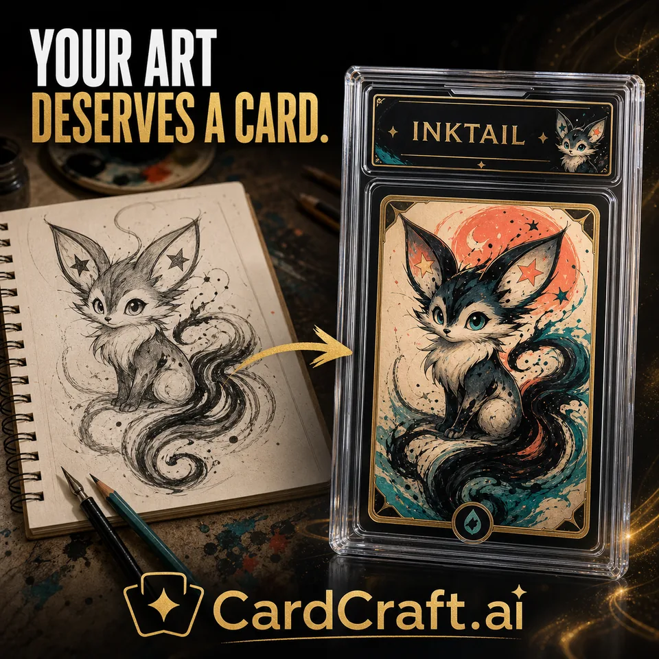 Original art to CardFamous transformation