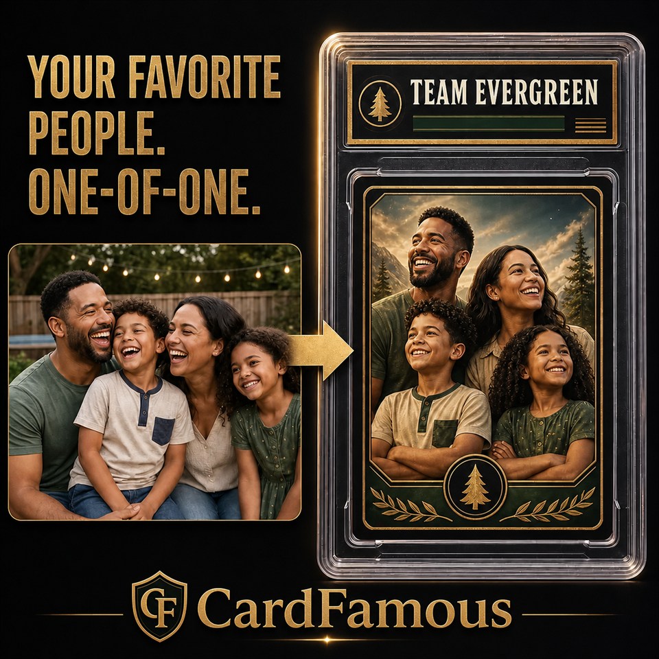 Family photo to CardFamous transformation